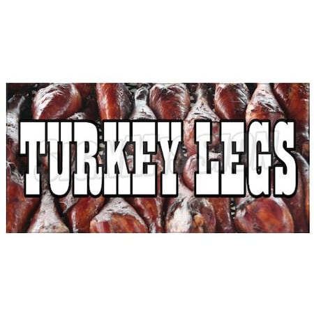 TURKEY LEGS Concession Decal Smoked Grilled Leg Signs Cart Trailer Sticker